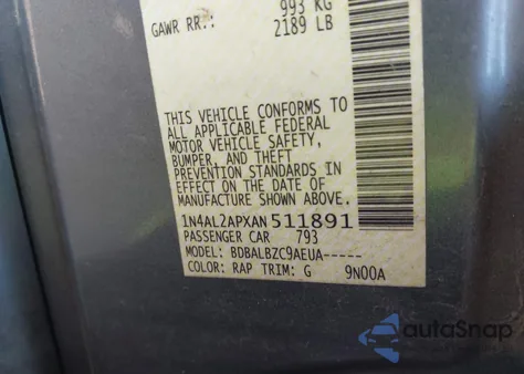 2010 Nissan Altima 2.5 S from USA, damaged, VIN 1N4AL2APXAN511891